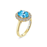 Aquamarine & Diamond Ring - Dracakis Jewellers